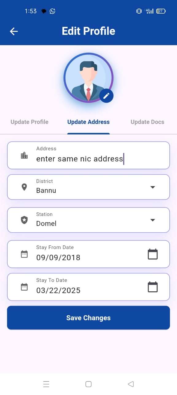 Update Address