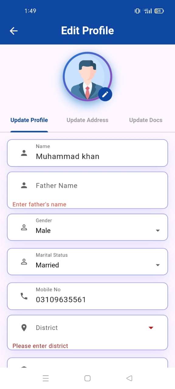 Update Profile