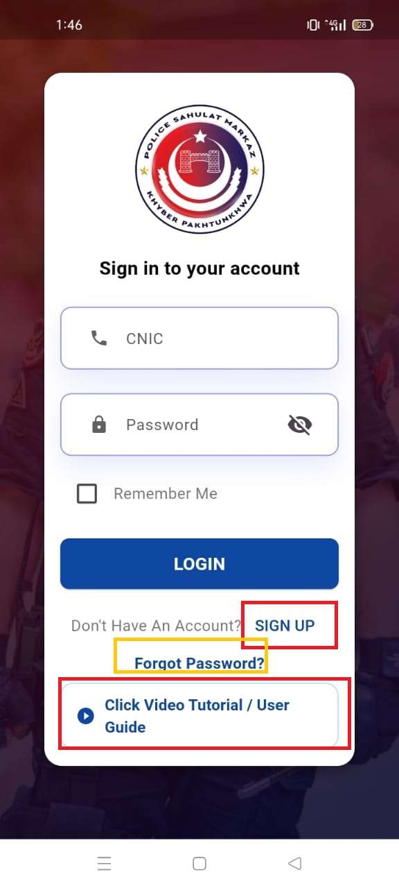 Login step